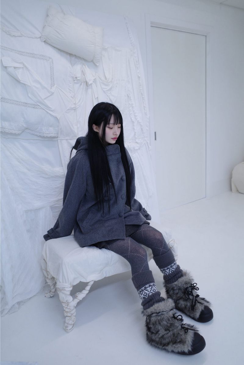 Bonju double half hood coat (2color)