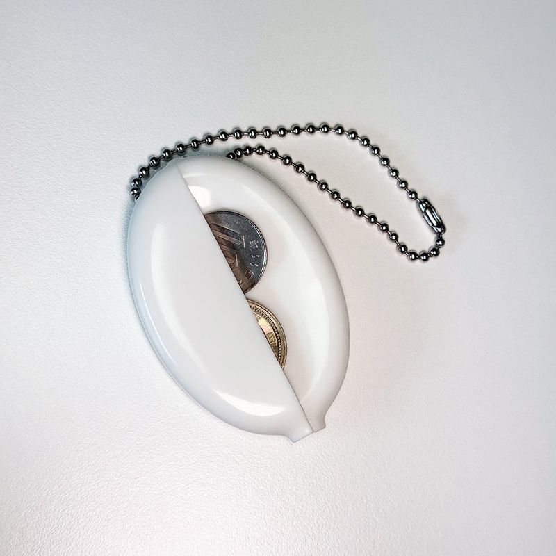 BORN IN CODE NTP-4 Coin Wallet Keyring (White)
