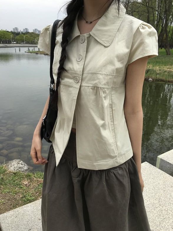 Mote Keyring Fold Shirred Cotton Long Skirt