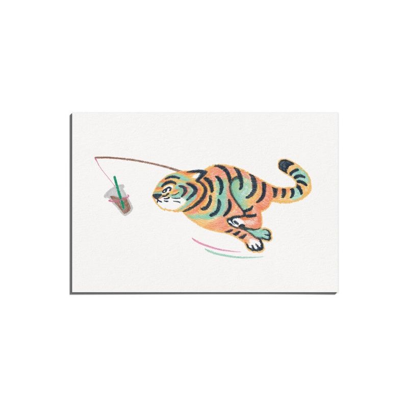 MUZIKTIGER(ムジークタイガー)の「COFFEE RUNNING TIGER POST CARD(Smartphone Accessories)」