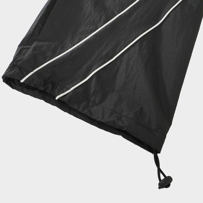 Curve line nylon pants