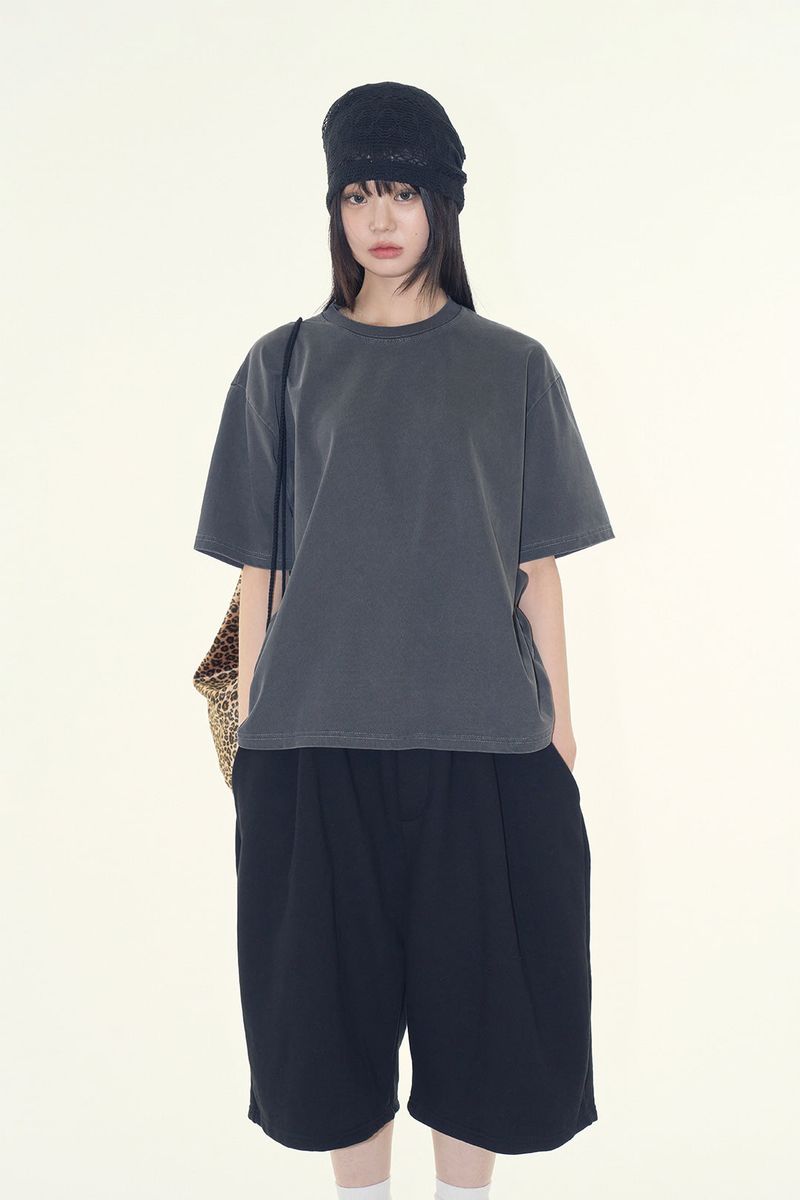 Raucohouse（ラウコハウス）の「Nover pigment crop T-shirt（Tops）」