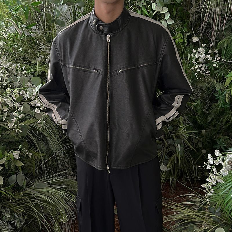 ASCLO(エジュクロ)の「ASCLO Y2K Vintage Washing Leather Jacket (3color)(Jackets/Outerwear)」