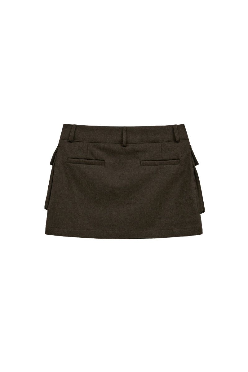 wool pk skirt (brown)