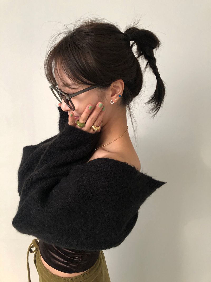 パステルドゥードゥルピアス（ホワイト）-土星