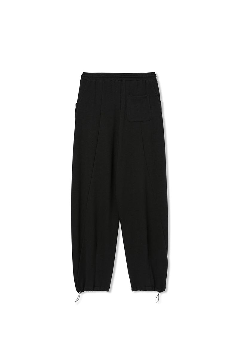 wavy sweat pants black