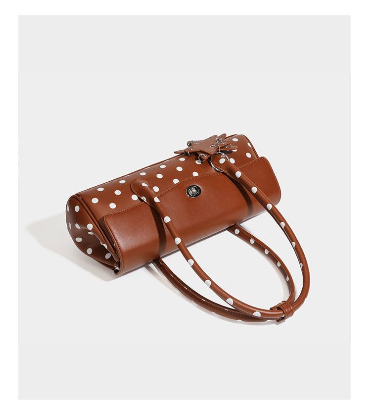 Star Keyring French Vintage Polka Dot Baguette Bag