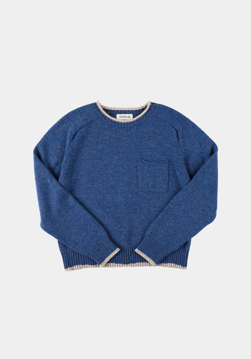 ダスティウールニットプルオーバー Dusty Blue
