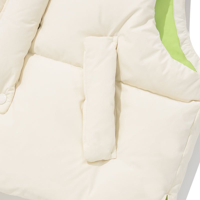 CHERRY CROP STRING DOWN VEST [IVORY]