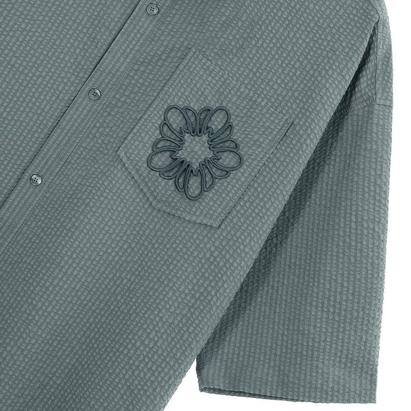 [24SS LSD COLLECTION] Cotton Seersucker Short-sleeve Shirt_Khaki