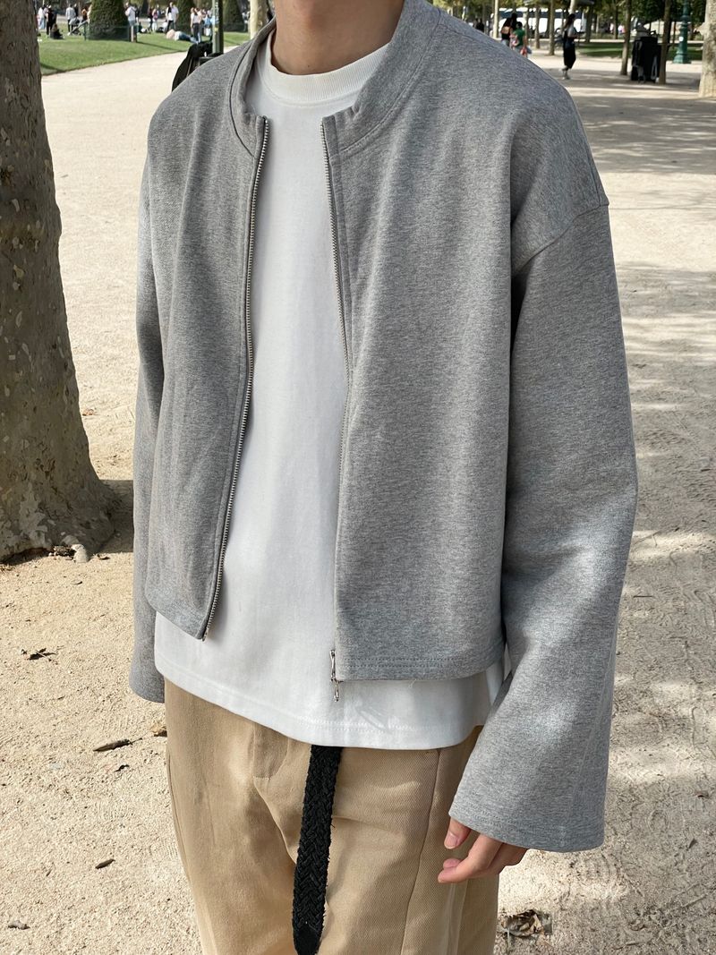 Melange twoway jacket