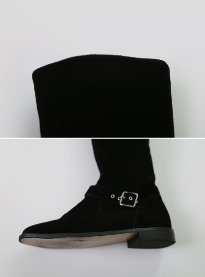 Belt Suede Long Boots
