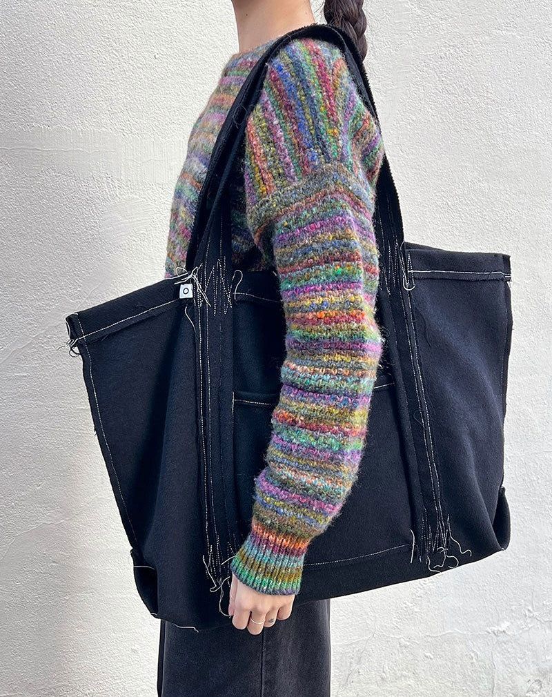 O Logo Drawing Stitch Bag / Brown