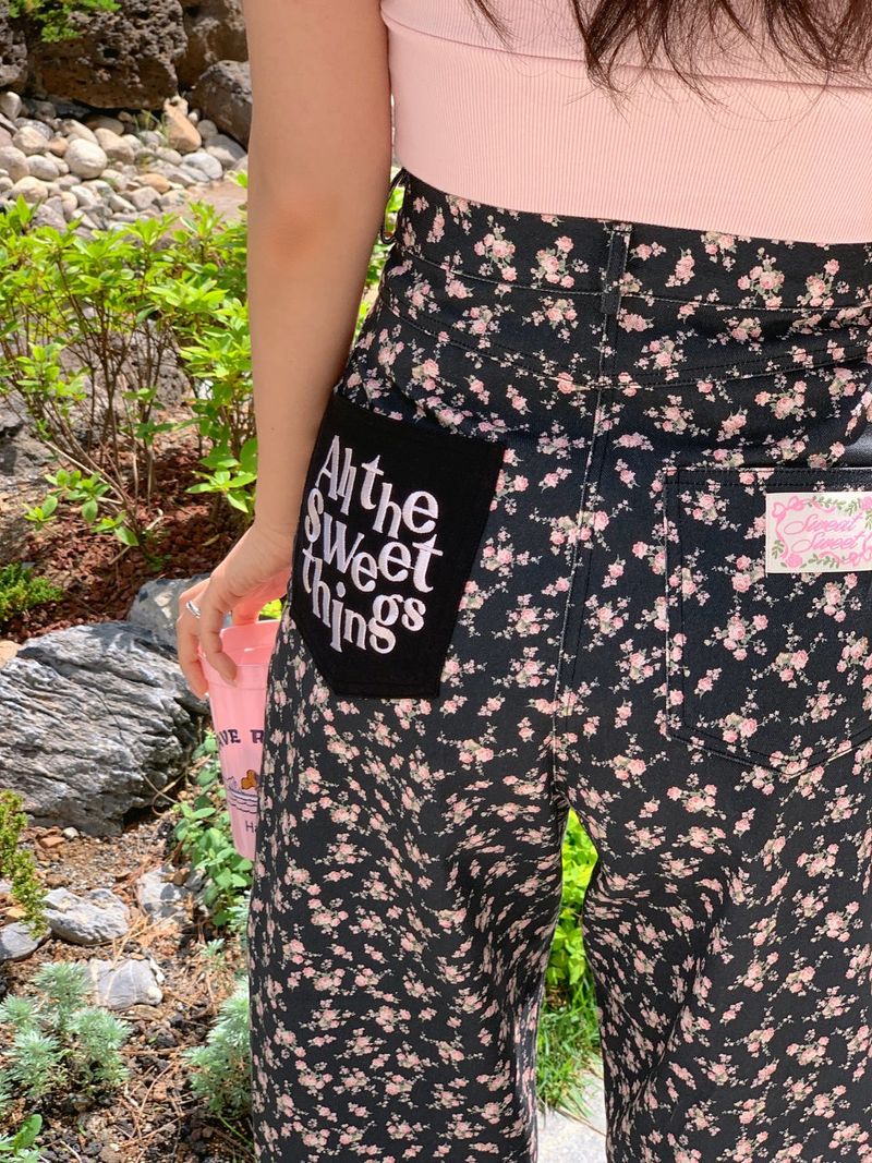sweatsweet（スウェットスイート）の「Sweet Flower Pants_black（Pants）」