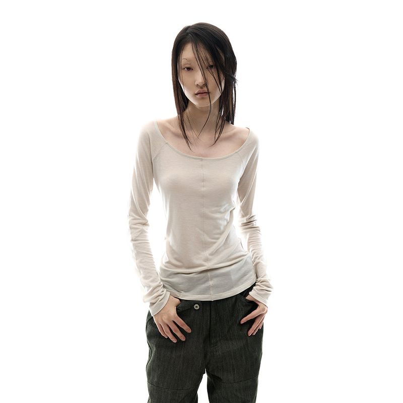 ojos（オホス）の「Flatseam Longsleeve Top / Oatmeal（Tops）」