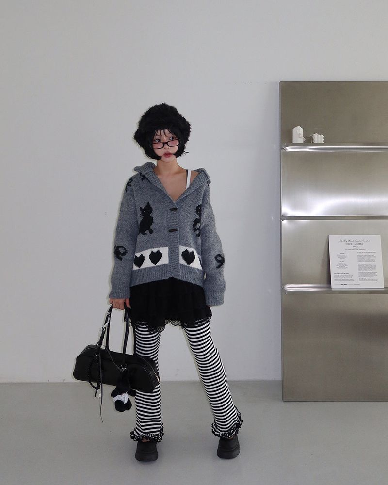Earrings Roll Up Fur Truffer Hat