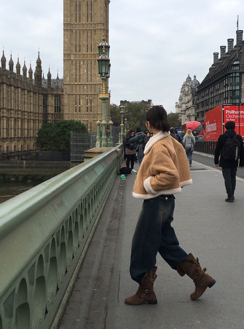 [BELLIDE MADE] Dave, suede cropped mouton jacket