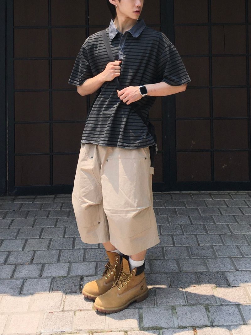 Rain Double Knee Bermuda Pants 2C