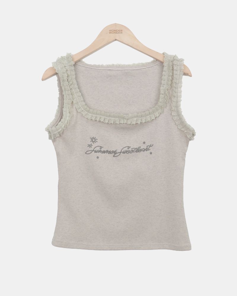 Taimi Cubic Lace Sleeveless Top
