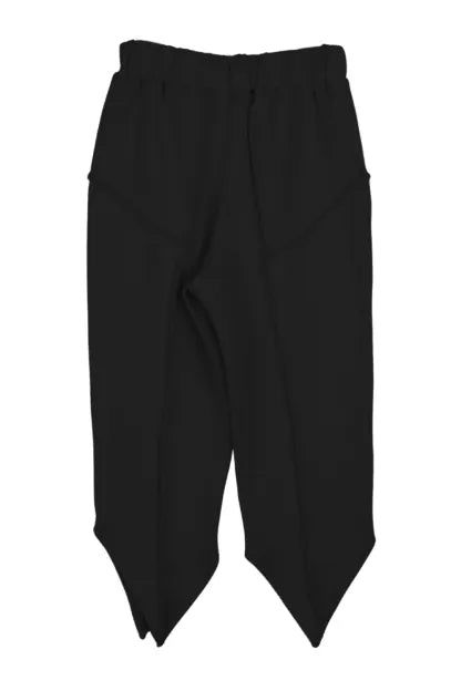 V Cut rib half pants