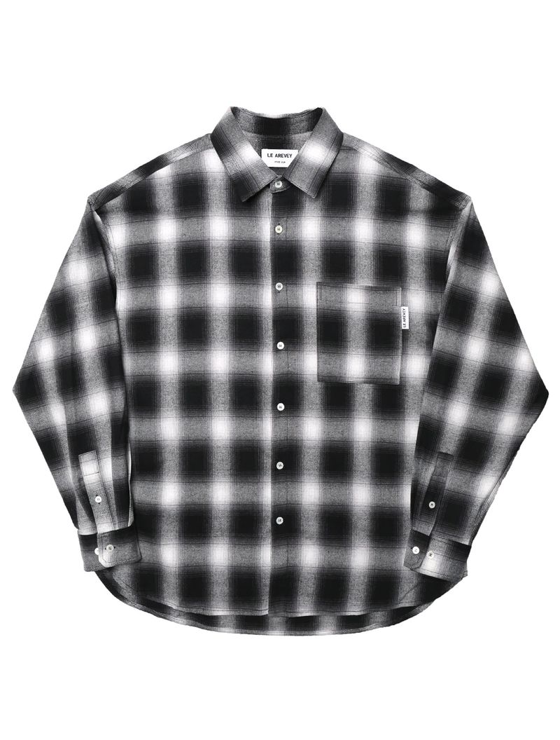 LE AREVEY（アルヴェイ）の「LE AREVEY PLAID SHIRT - BLACK（Tops）」