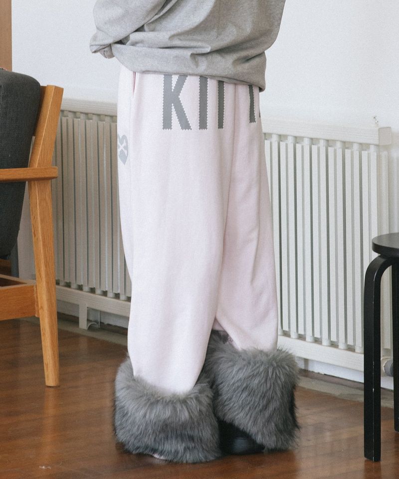 FUR KITTEN WIDE SWEAT PANTS PINK(CV2GFFPA00A)