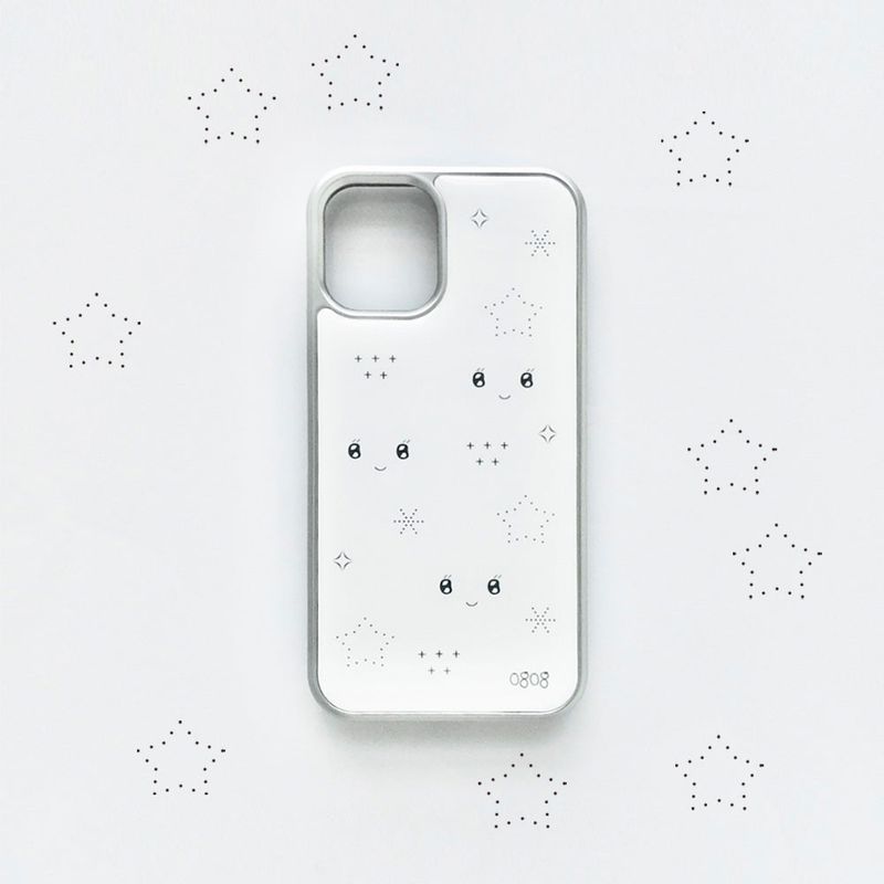 [MADE] twinkle emoji phonecase (silver)