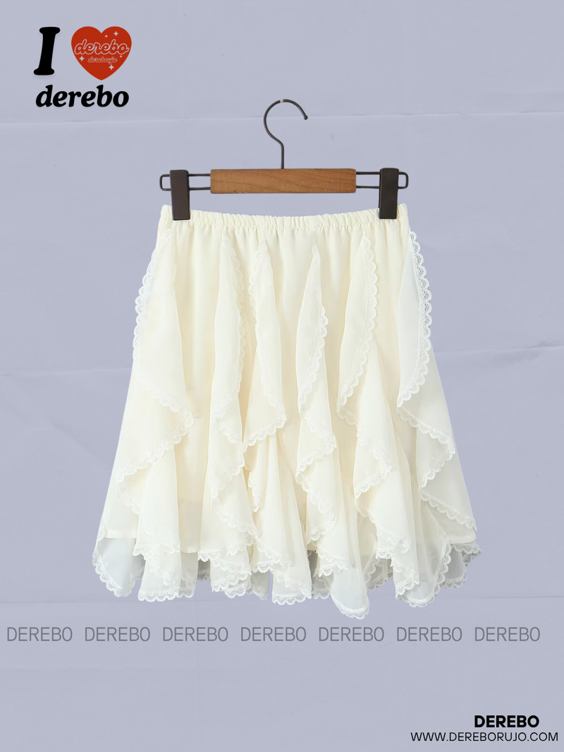 Lily Chiffon Lace Midi Skirt