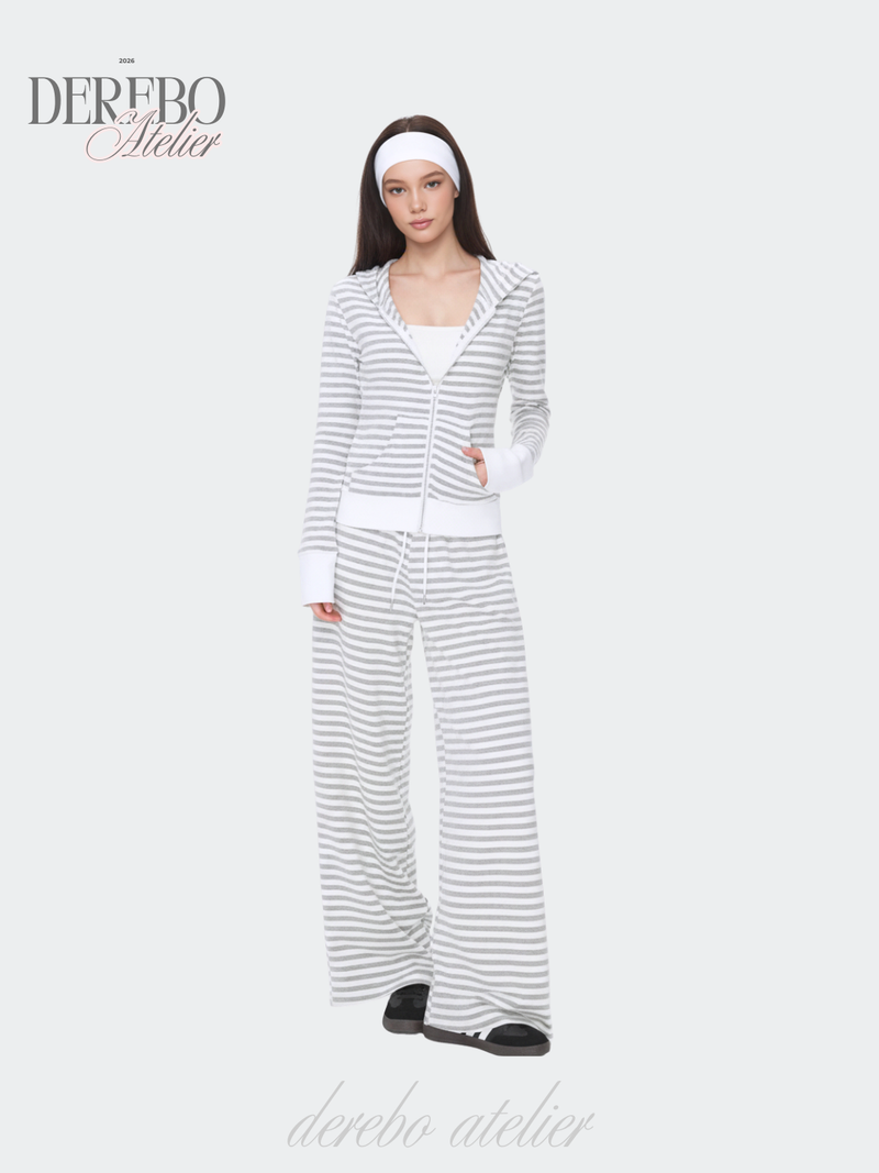 dereborujo（ドレボルゾー）の「Stripe Hood Training Set-up (LONG PANTD)（Pants）」