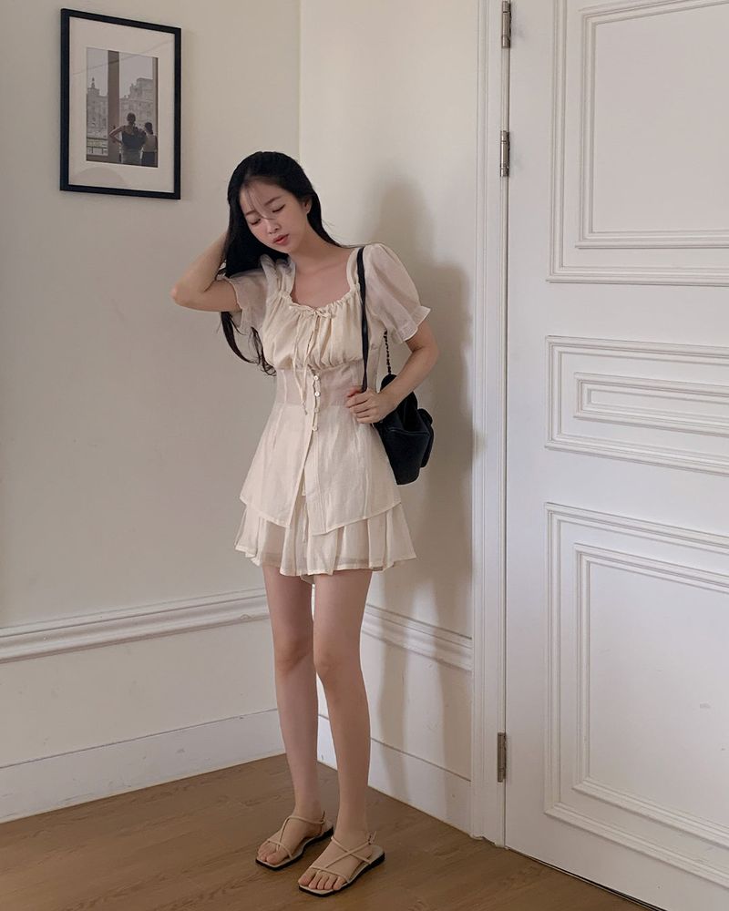 Sheet Blouse & Pants Set