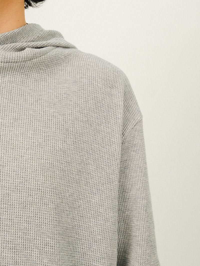 MAIN Waffle Button Hoody Sleeves