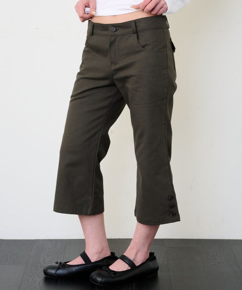SNAP POINT CAPRI PANTS - KHAKI