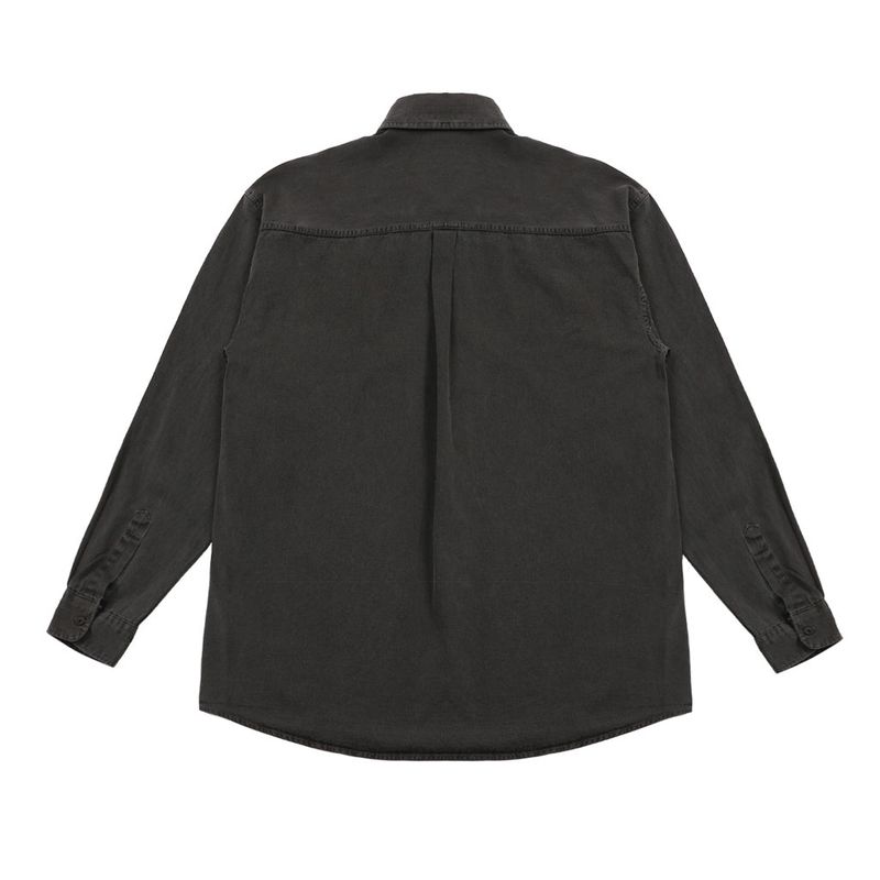 PIGMENT COATED SHIRTS CHARCOAL