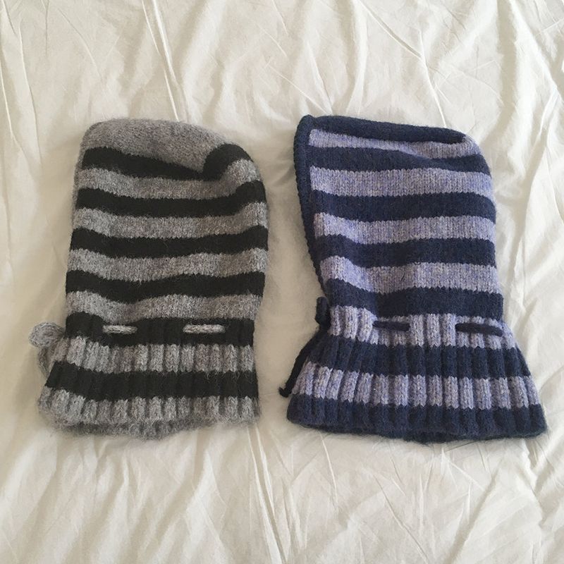 Nervin Stripe Knit Balaclava Hat