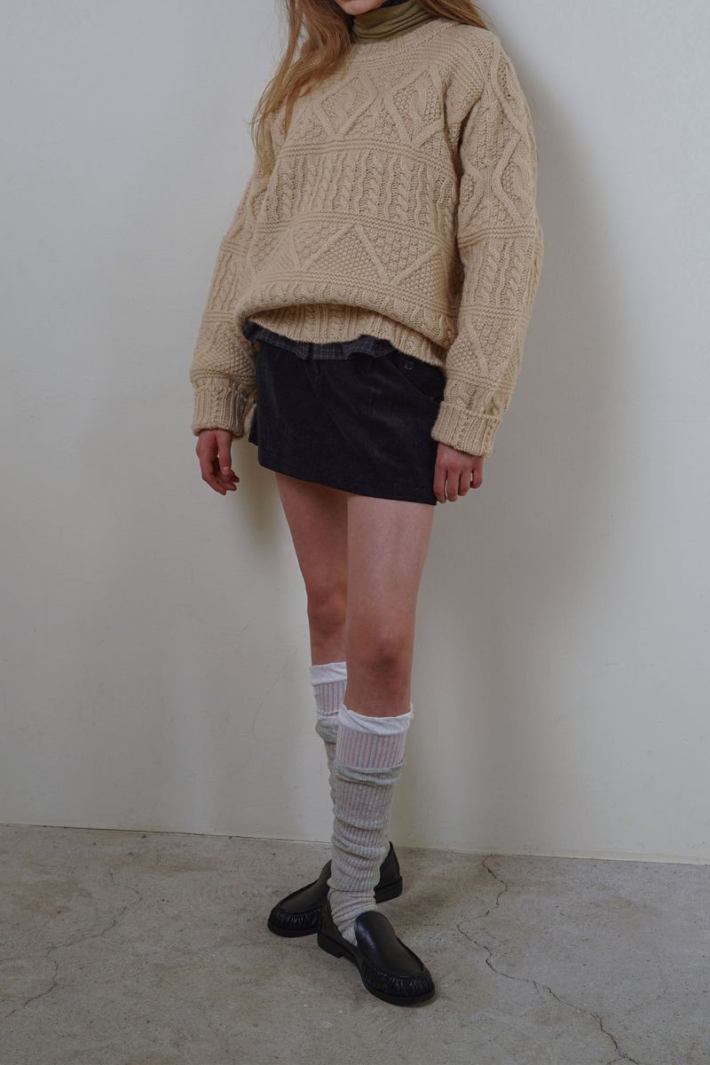 Carol cable knit_beige