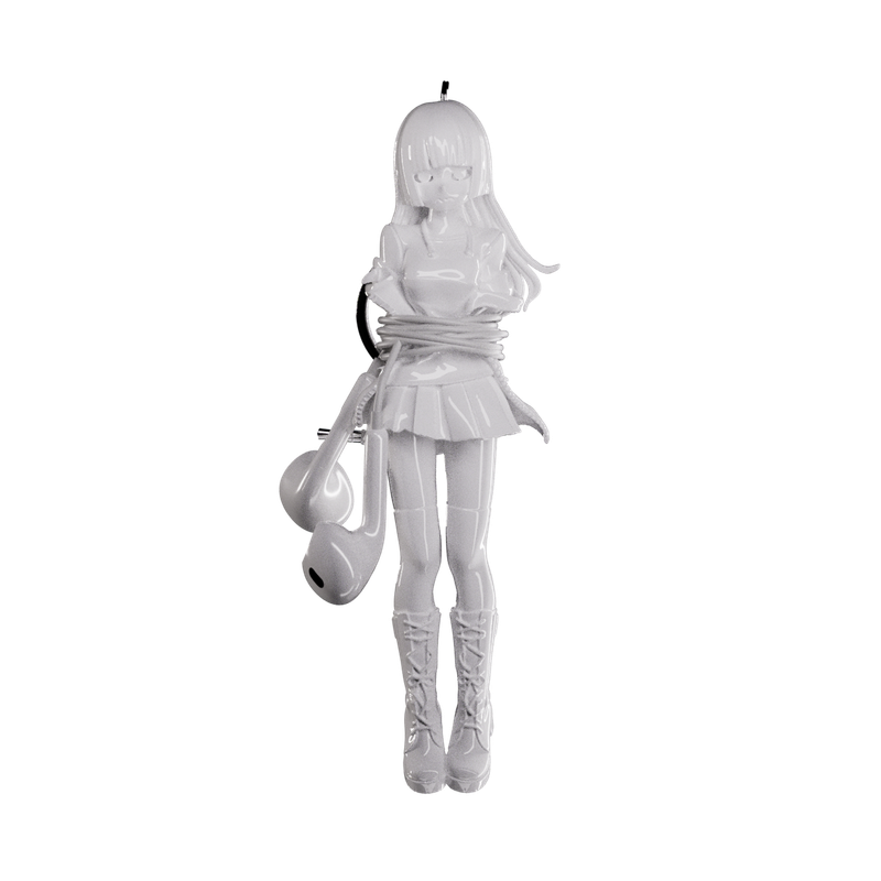 KUROKAMI MOTEL(クロカミモーテル)の「ルビーキーチェーン-ホワイト(トイ/キーホルダー)」