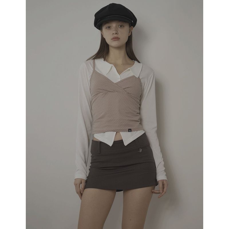DOT CAMISOLE-BEIGE