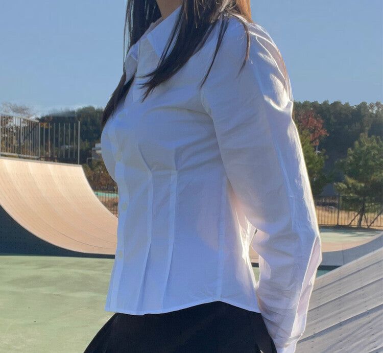 Ribbon Collar Blouse