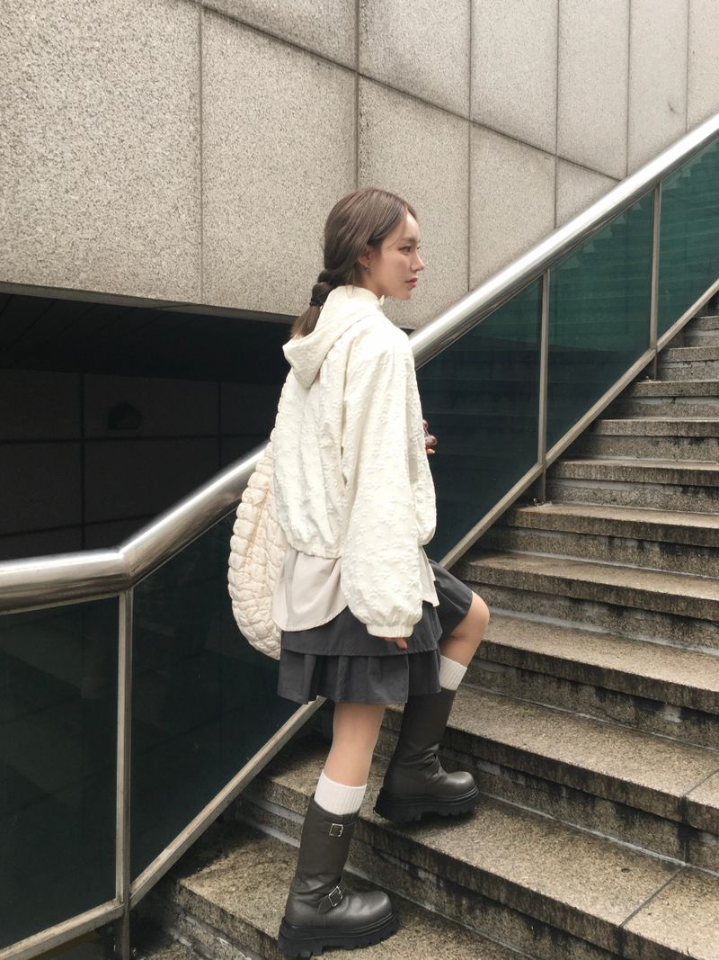 Mute Unbalanced Layered Skirt (3c)