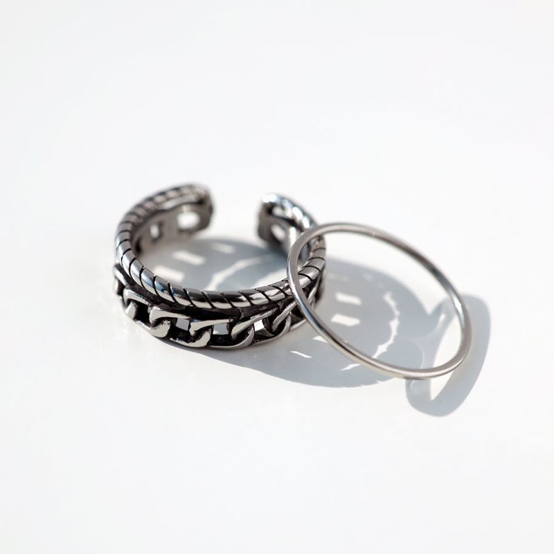 Rope Hollow Chain Ring