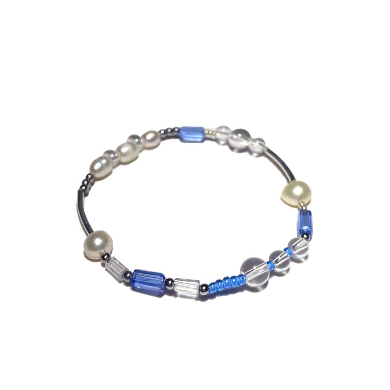 Kichikichiyaya(キチキチヤヤ)の「Kichikichiyaya Bracelet 008 Blue Pearl Crystal(Accessories)」
