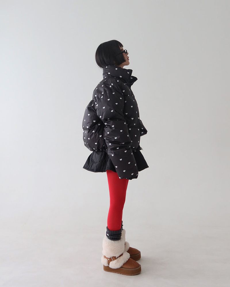 Heart crop short padded coat