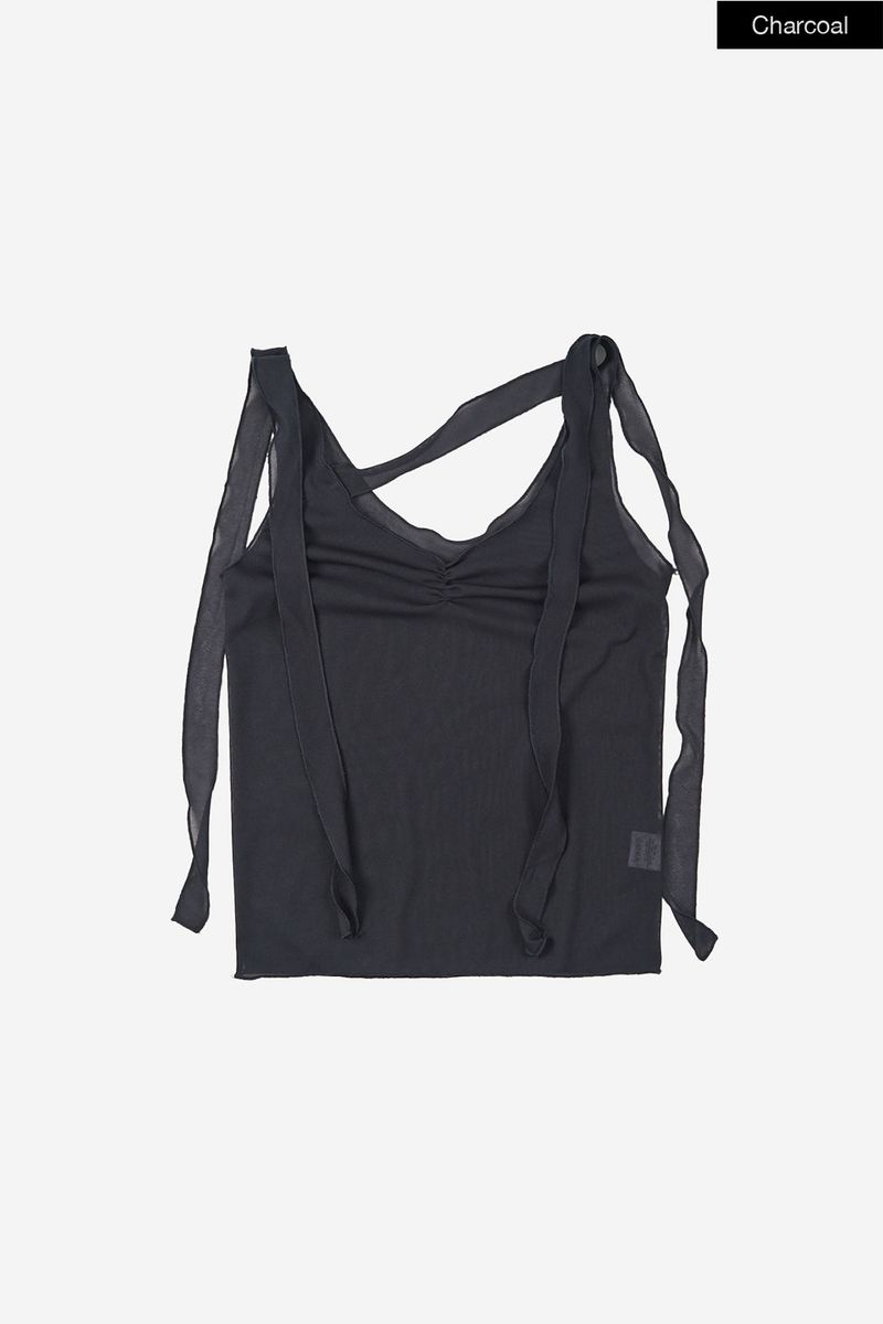 Sheer layered wrap sleeveless