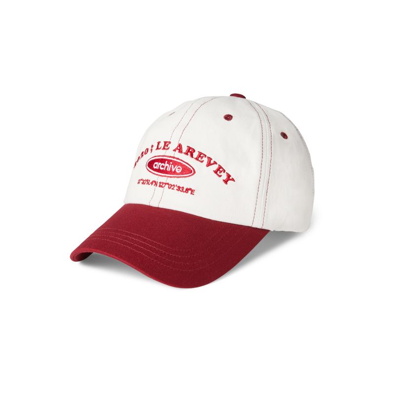 LE AREVEY(アルヴェイ)の「LE AREVEY ARCHIVE BALLCAP IVORY/BURGUNDY(Hats)」