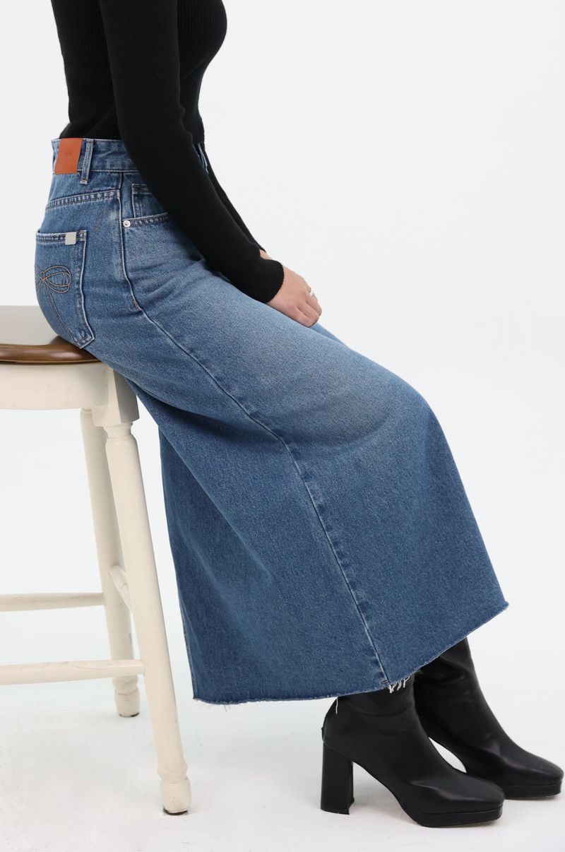 DENIM MAXI SKIRT_BLUE code 26021