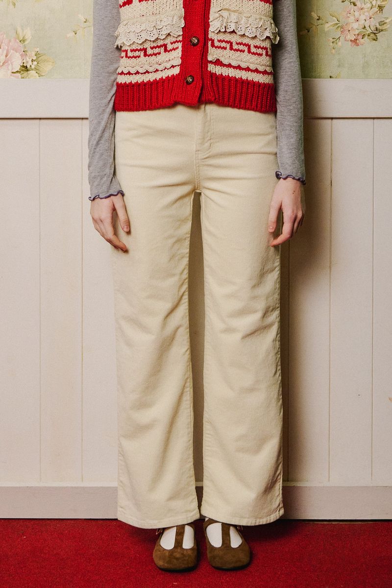 Melody Corduroy Pants [Ivory]