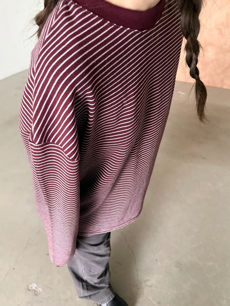 stripe boxy fit T