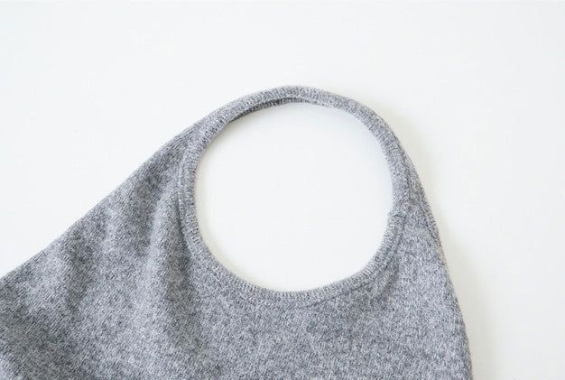 Halter Neck Wrap Knit Bustier (3color)