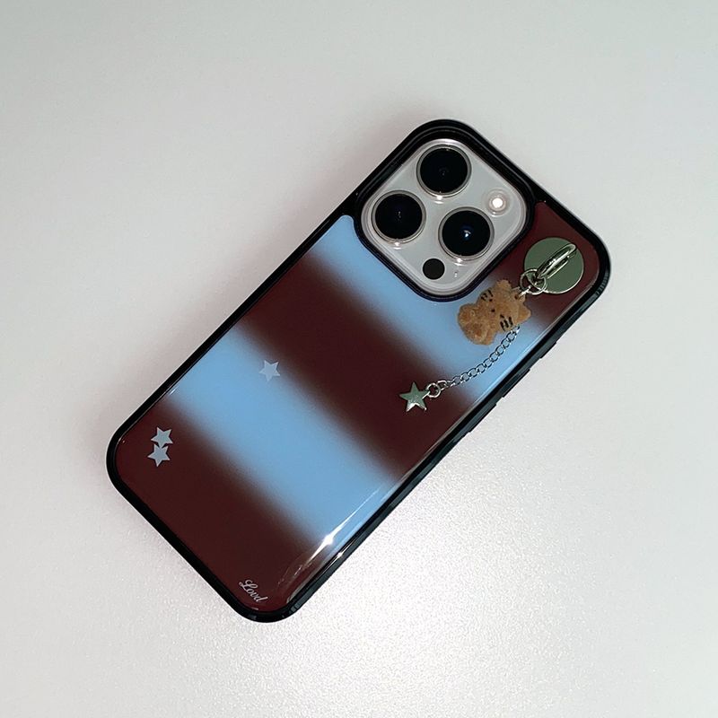 [MADE] STARRY SCOOP PHONE CASE BROWN (epoxy black bumper)