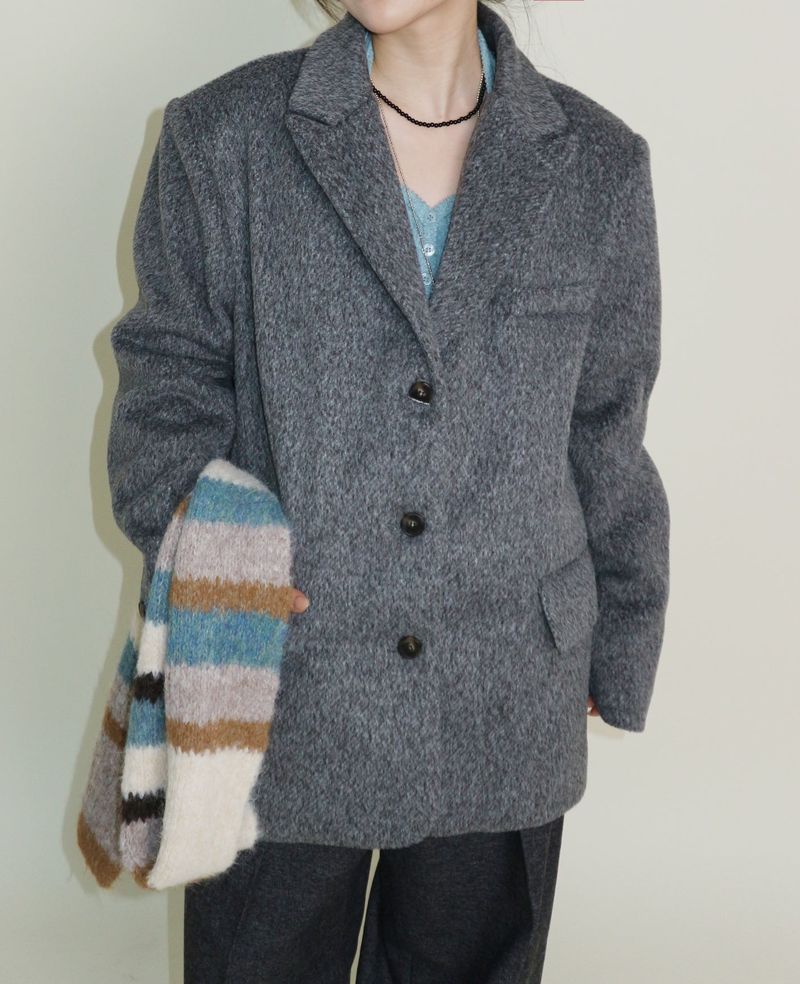 Winter Alpaca Formal Single Jacket (Wool Jacket) (Lining 2 Ounces)